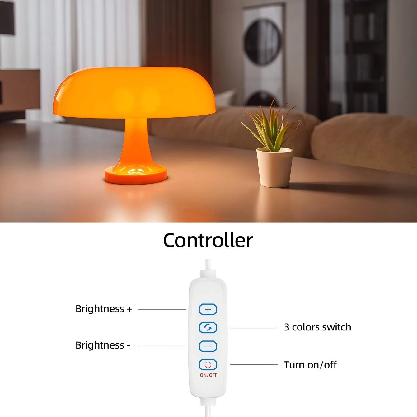 Mushroom table lamp