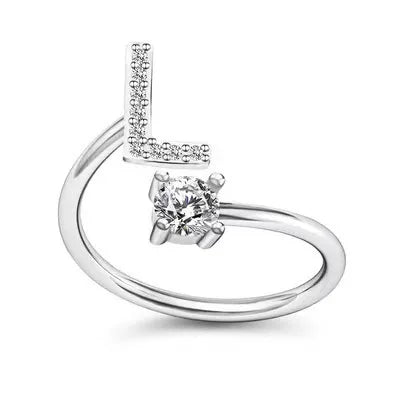 A–Z Initial Adjustable Ring for Women