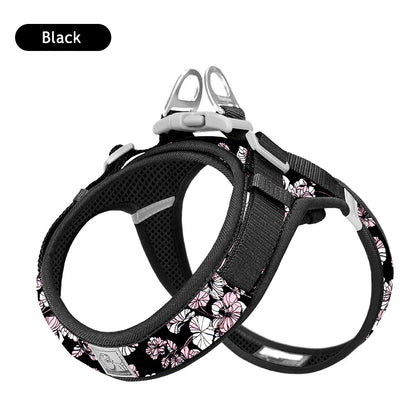Dog Truelove Floral Printing Mesh Harness