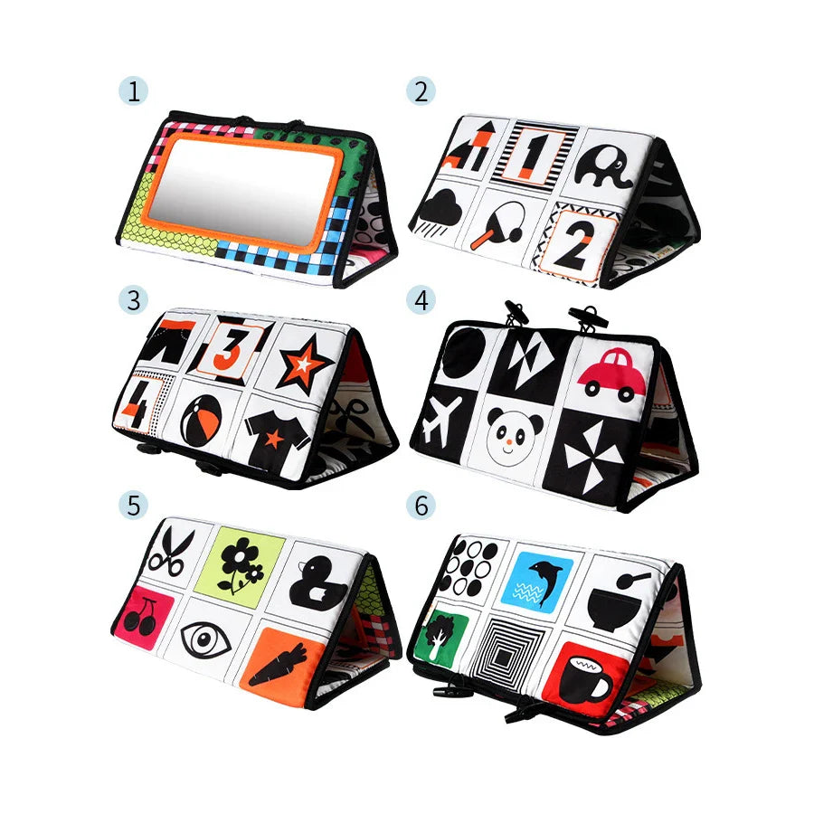 Baby Foldable Soft Book  Mirror Toy