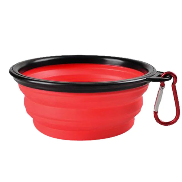 Pet  Outdoor Travel Silicone Food Water Bowl