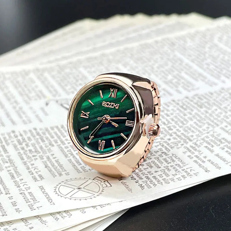 Creative Finger Watch Ring – Vintage Quartz