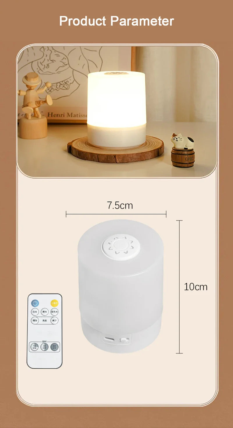 Dimmable Touch LED Bedside Night Lamp