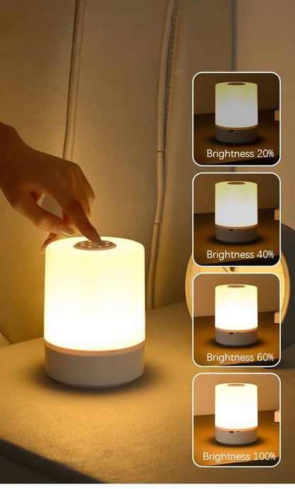 Dimmable Touch LED Bedside Night Lamp