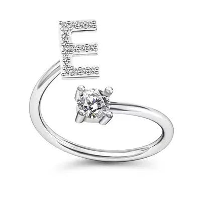A–Z Initial Adjustable Ring for Women