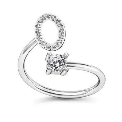 A–Z Initial Adjustable Ring for Women