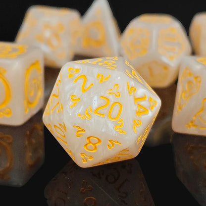 7PCS DND Dragon Pattern Polyhedral Dice Set