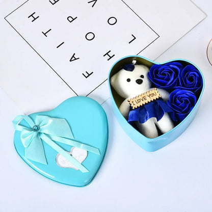 Rose Bear Soap Flower Gift Box