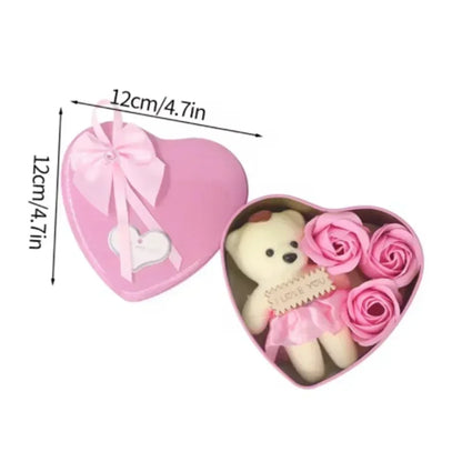 Rose Bear Soap Flower Gift Box