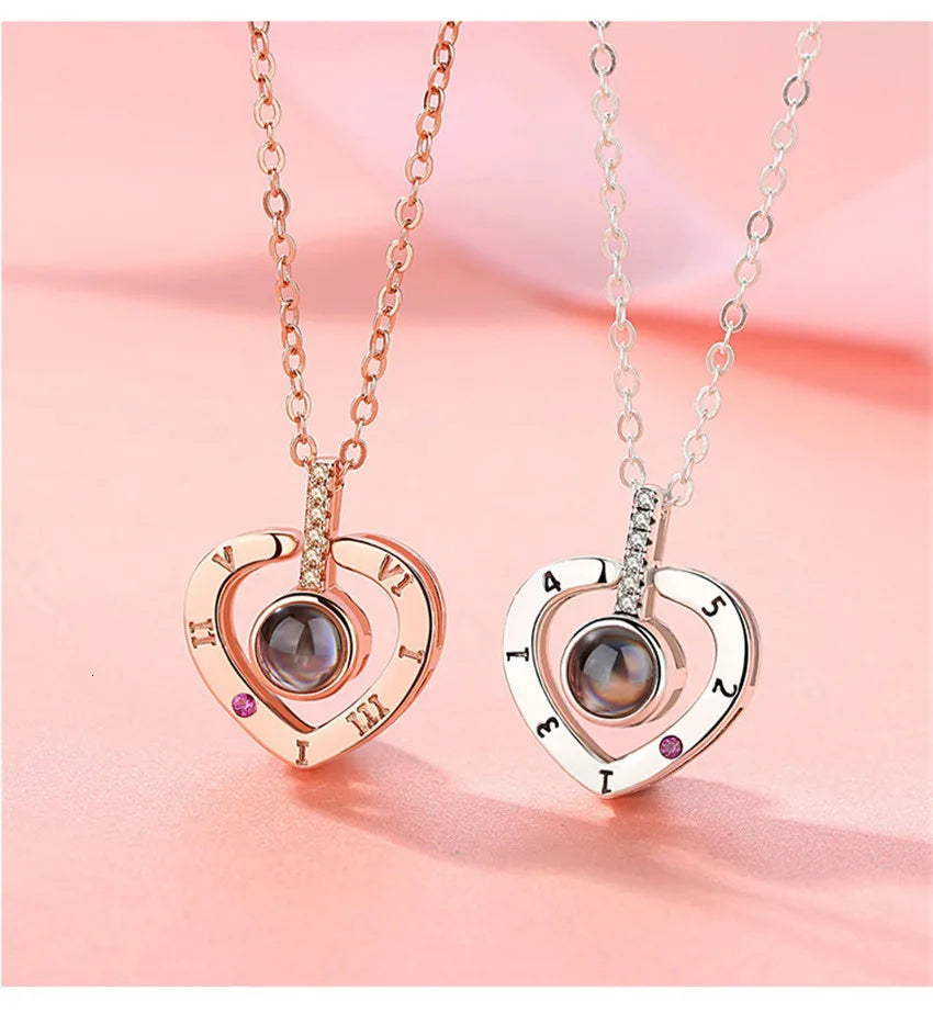 "I Love You" 100 Languages Projection Necklace
