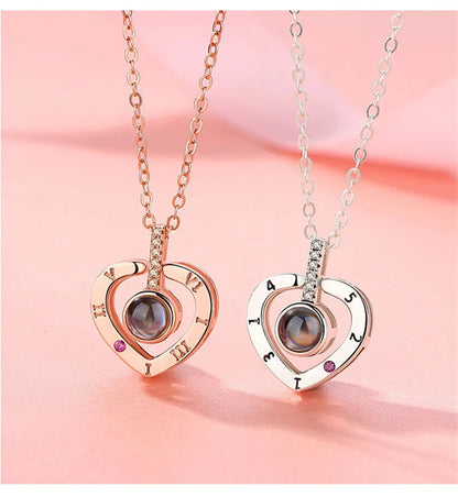 "I Love You" 100 Languages Projection Necklace