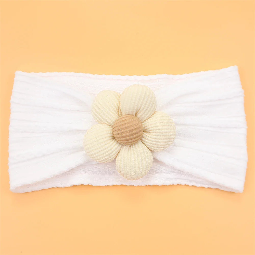 Baby Soft Elastic  Flower Nylon Hairband