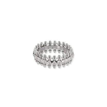 Riveted Bullet Punk Stainless Steel Ring