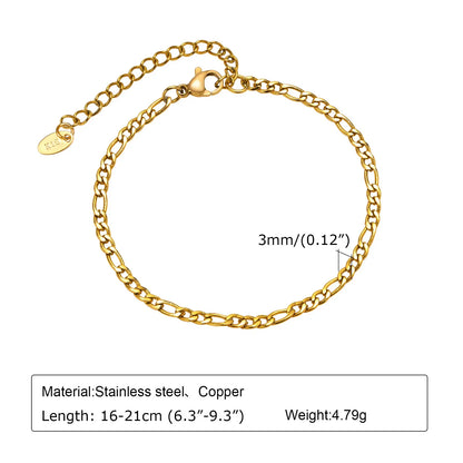 Stainless Steel Stackable Herringbone Bracelet – Gold Plated
