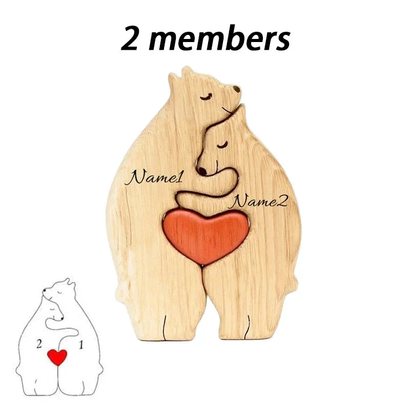 Art Wooden Bear Family Puzzle