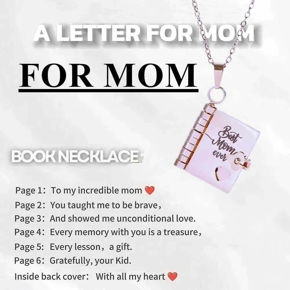 “My Love” Engraved Book Locket Necklace