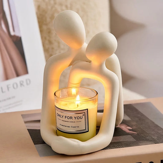Decoration Love Embrace Resin Statue Pair