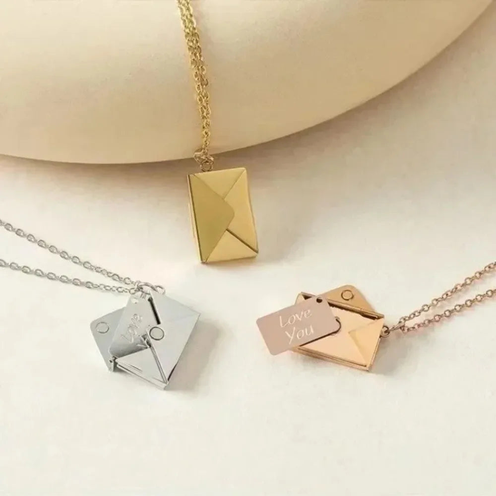 Love Letter Envelope Pendant Necklace