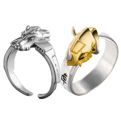 Digimon Garurumon & Angewomon Adjustable Cosplay Ring