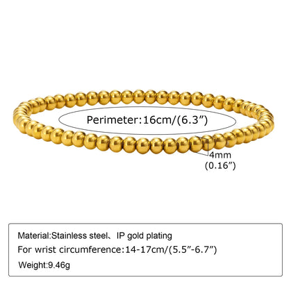 Stainless Steel Stackable Herringbone Bracelet – Gold Plated