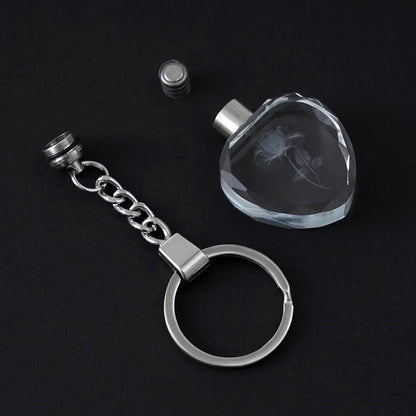 Colorful Fairy Rose LED Crystal Keychain