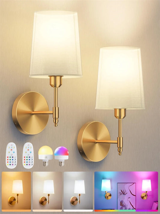 Wiring-Free Rechargeable Battery Powered Wall lamp