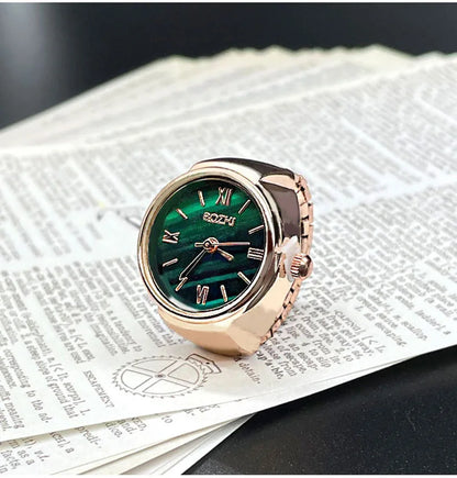 Creative Finger Watch Ring – Vintage Quartz