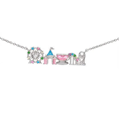 Colorful Zircon Amusement Park Necklace