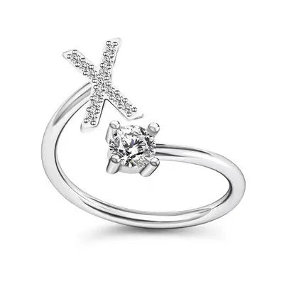 A–Z Initial Adjustable Ring for Women