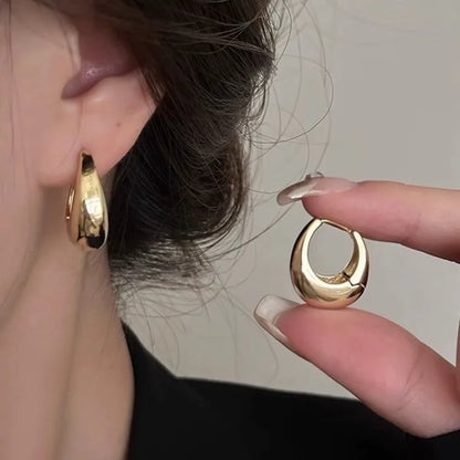 Gold & Silver Knot Hoop Earrings – Trendy Studs