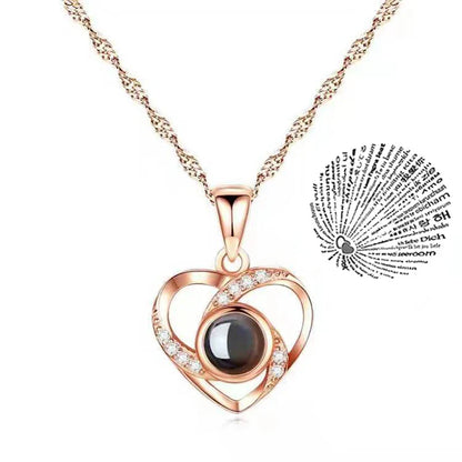 "I Love You" 100 Languages Projection Necklace