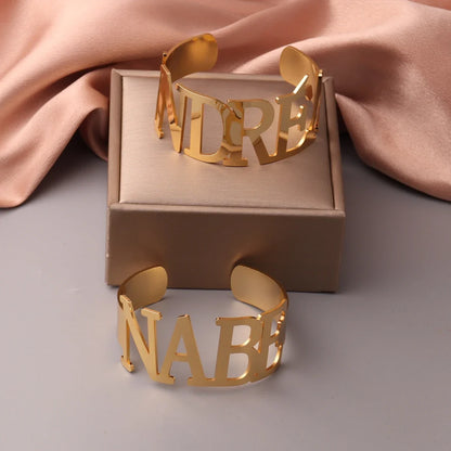 Custom Steel Name Bangle