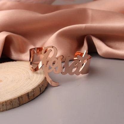 Custom Steel Name Bangle