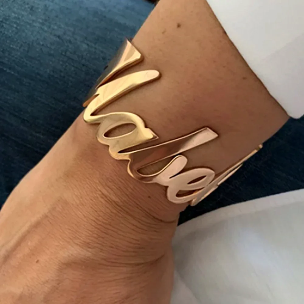 Custom Steel Name Bangle